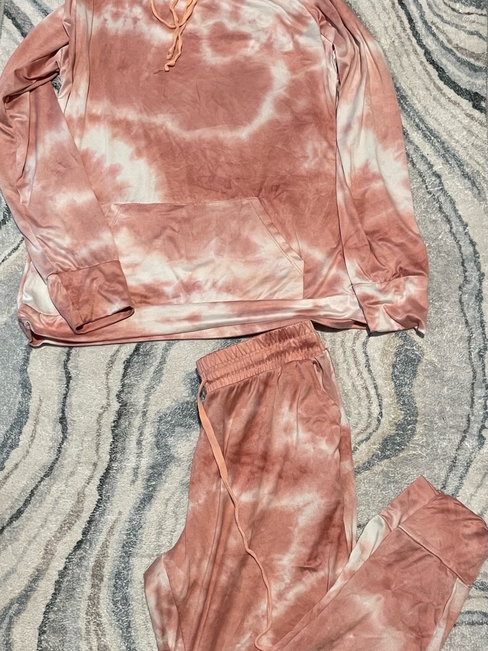 Hello Mellow Tie-Dye Pink Sweatshirt & Jogger Set